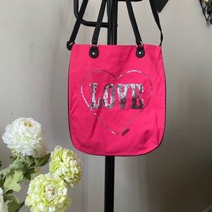 Aeropostale Hot pink over-shoulder tote bag